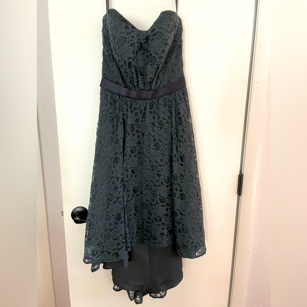 Cocktail dress/ bridesmaid. Charcoal gray.  Size 8. Morilee by Madeline Gardner